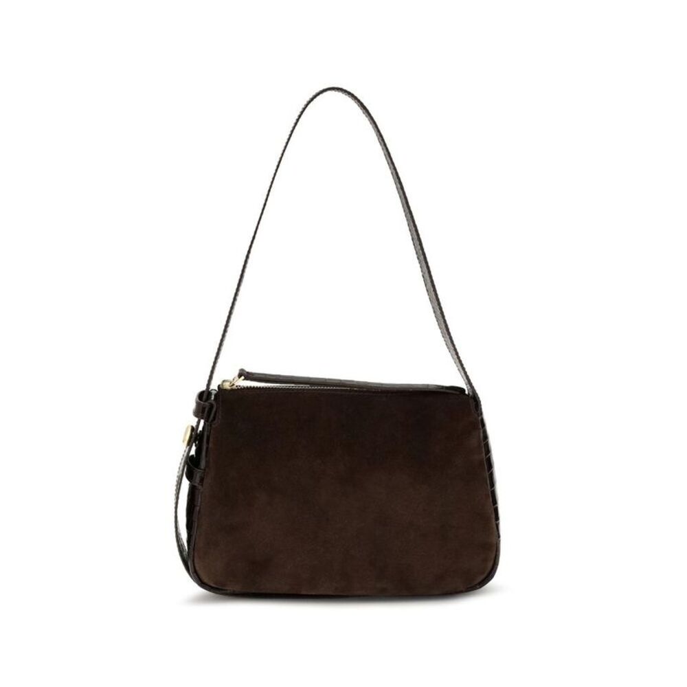 Tory Burch Brown Suede Leather Shoulder Women's Bag